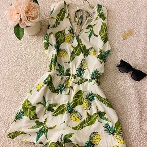 Pineapple Print Summer Romper